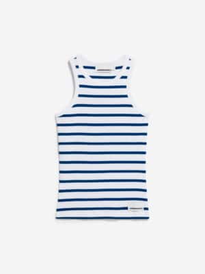 Armed Angels - Top Kanitaa Stripes - White Lapis Blue