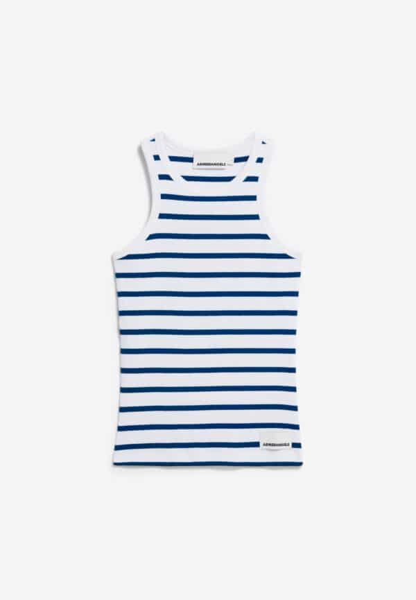 Armed Angels - Top Kanitaa Stripes - White Lapis Blue