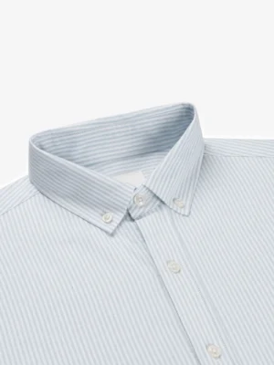 Van Harper - Organic Cotton Oxford Shirt - Light Blue Stripes
