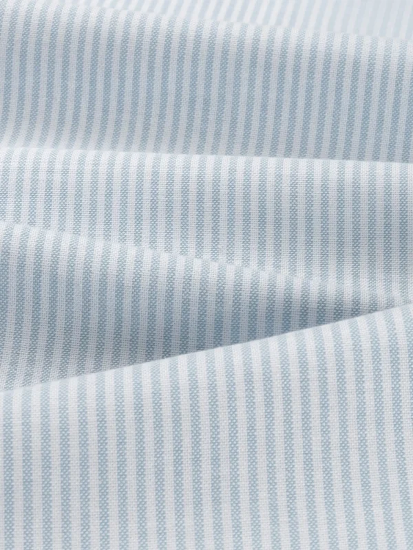 Van Harper - Organic Cotton Oxford Shirt - Light Blue Stripes