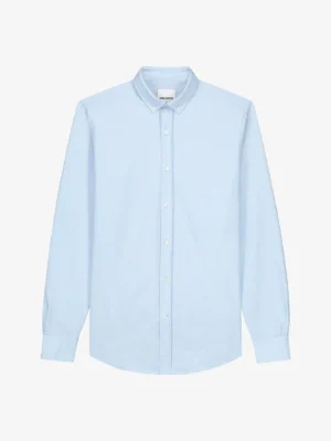 Van Harper - Organic Cotton Button Down Oxford Shirt - Light Blue