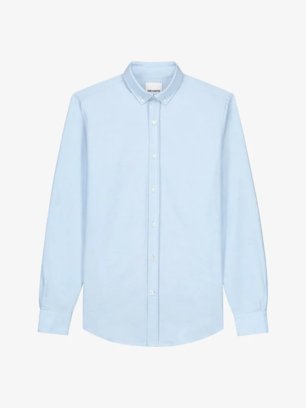 Van Harper - Organic Cotton Button Down Oxford Shirt - Light Blue