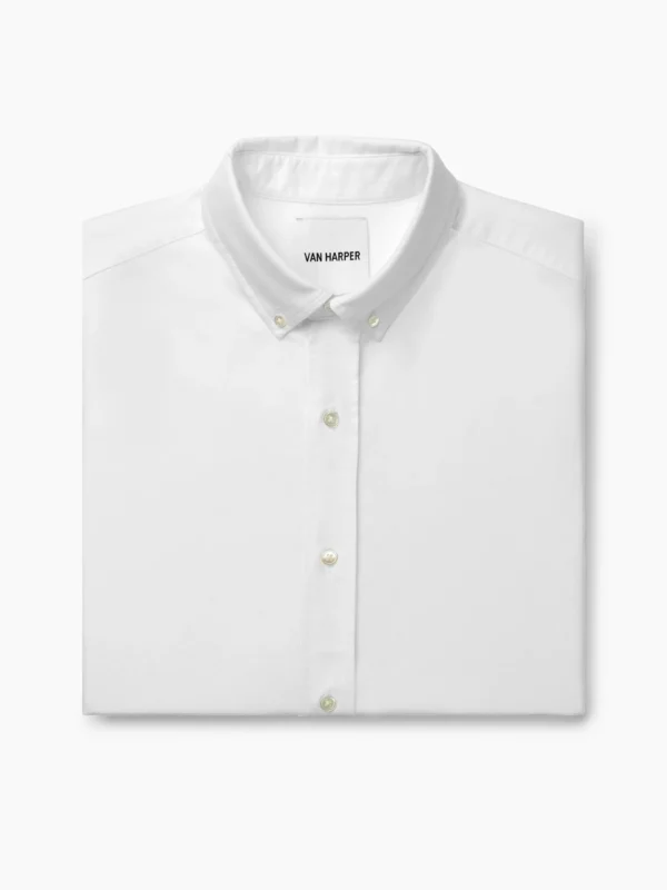 Organic Cotton Button Down Oxford Shirt - White