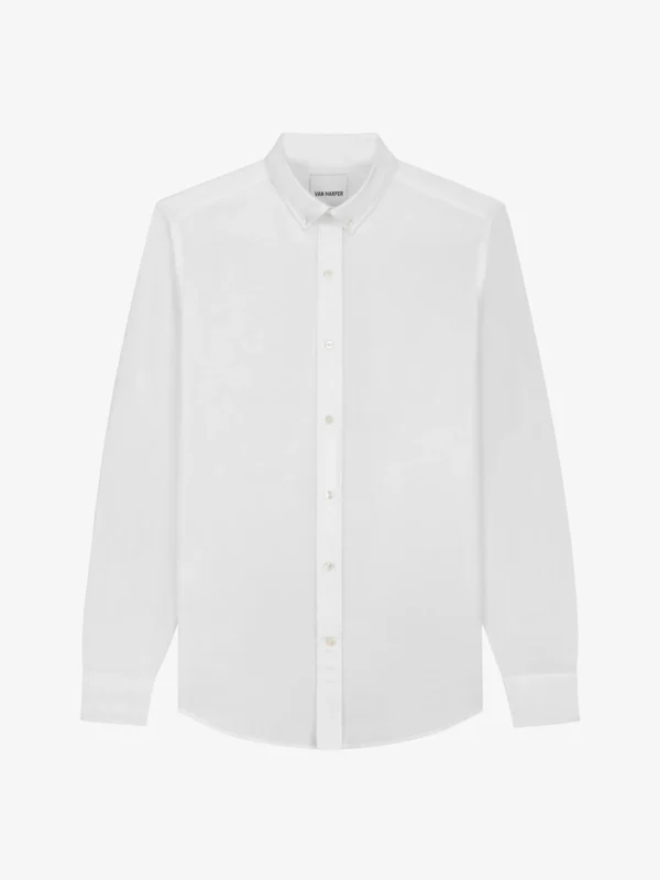 Organic Cotton Button Down Oxford Shirt - White