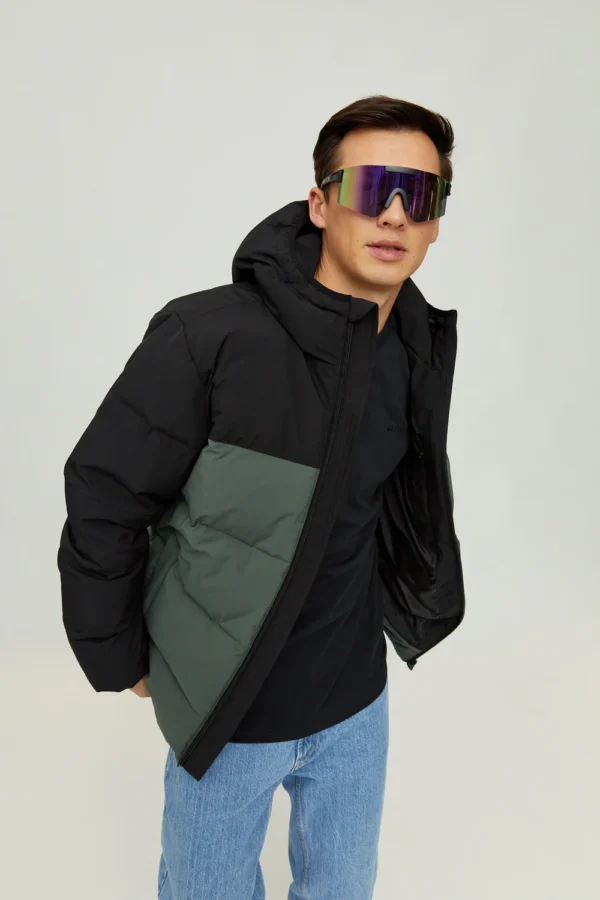 Mazine - Kyle Puffer Jacket - Black/Bottle