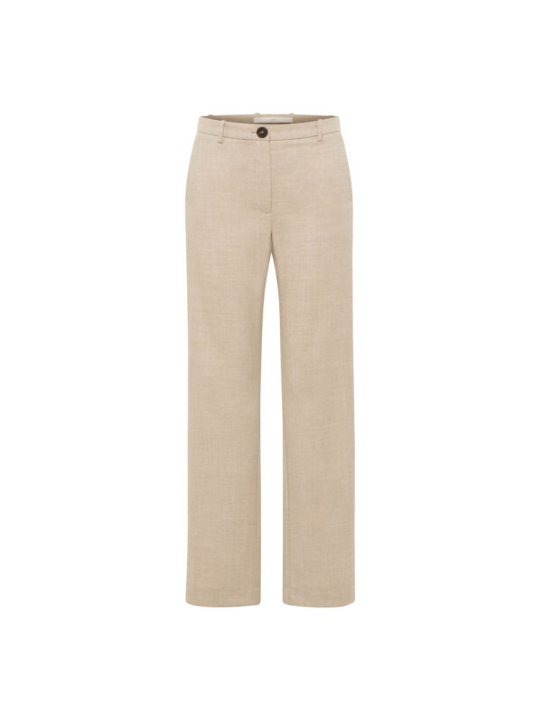 Lanius - Broek Marlene Wol - Beige Melange