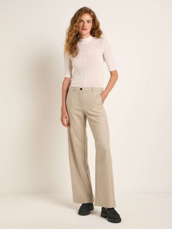 Lanius - Broek Marlene Wol - Beige Melange