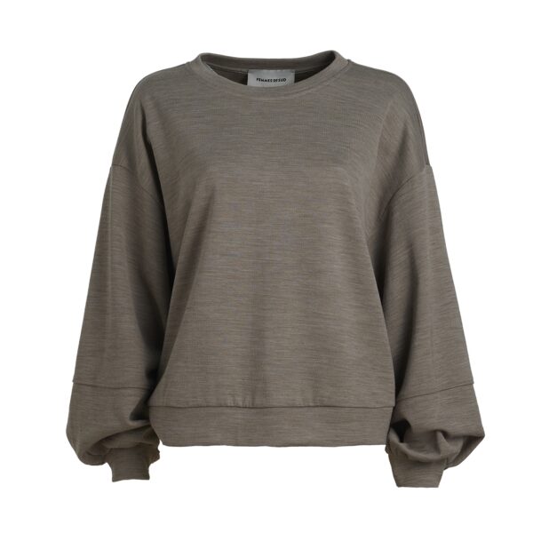 Femmes du Sud - Wollen sweat Axelle - Taupe