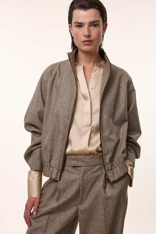 Femmes du Sud - Jacket Simone Pied de Poule - Taupe