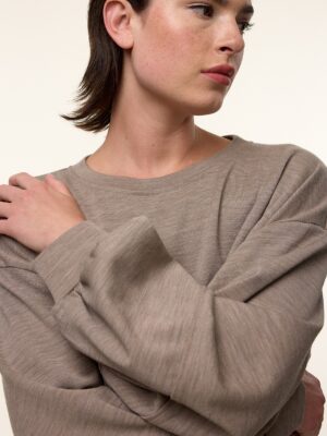 Femmes du Sud - Wollen sweat Axelle - Taupe