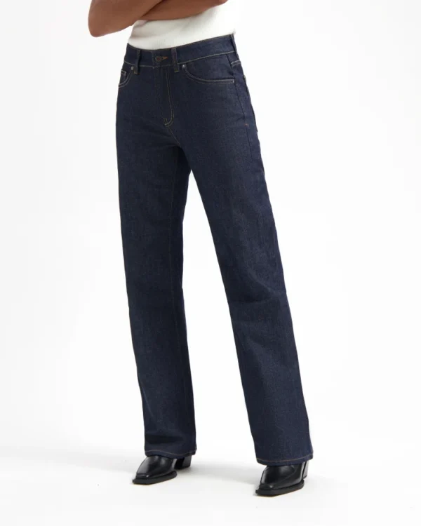 Kuyichi - Mid-rise regular straight-leg Lena - Rinse