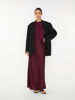 Club l'Avenir - Satin Rok Eve'CL - Burgundy