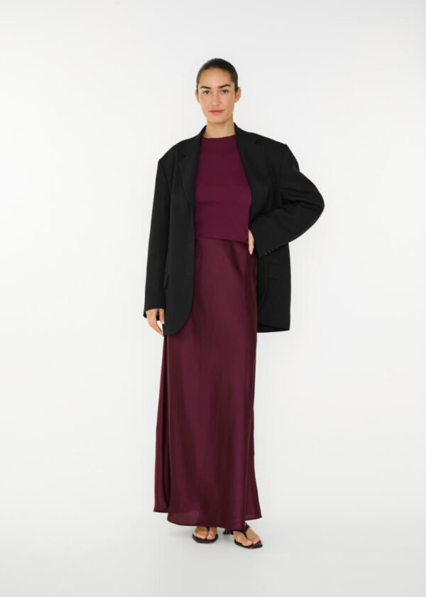 Club l'Avenir - Satin Rok Eve'CL - Burgundy