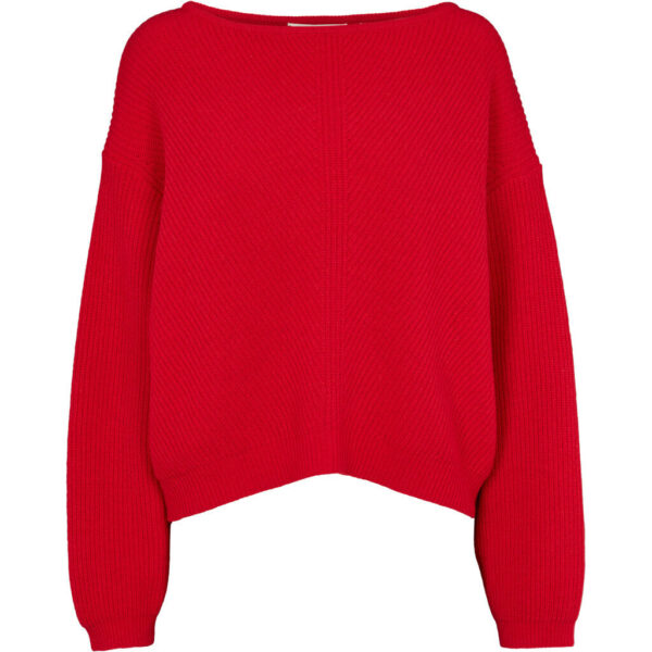 Basic Apparel - Knit Lise Scoop neck - High Risk Red