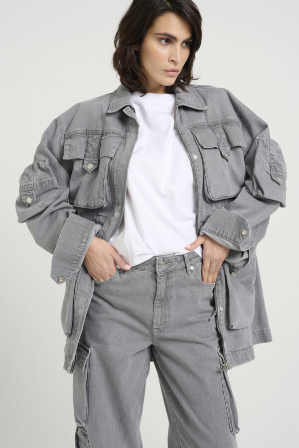 Gestuz - NynneGZ Shirt Jacket - Light Grey Wash