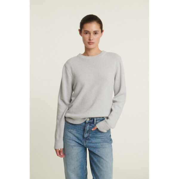 Basic Apparel - Sweater Cady O-neck - Grey Melange