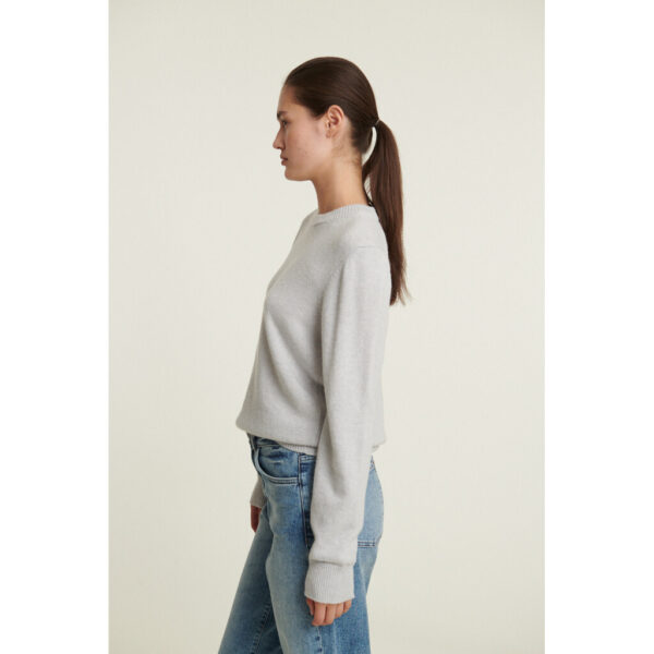 Basic Apparel - Sweater Cady O-neck - Grey Melange