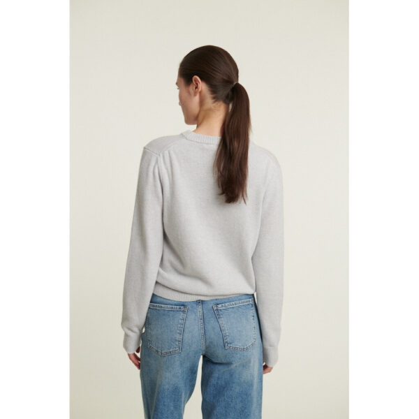 Basic Apparel - Sweater Cady O-neck - Grey Melange