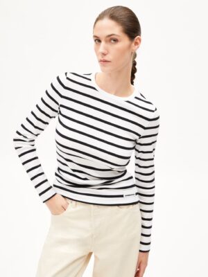 Armed Angels - Top Maya Stripes - White Black