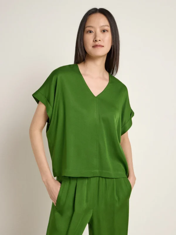 Lanius - T-shirt van TENCEL - Green