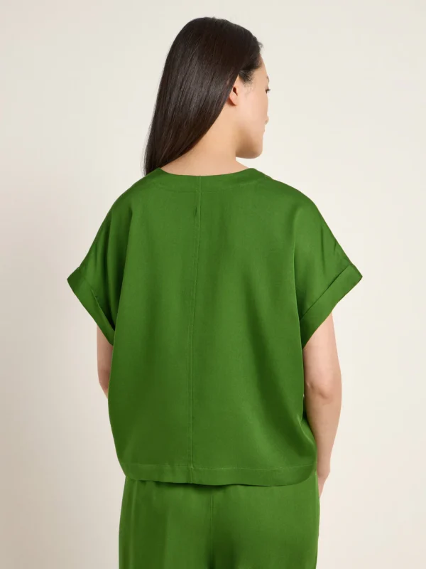 Lanius - T-shirt van TENCEL - Green