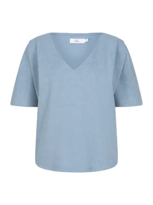 Ruby Tuesday - Cezanne v-neck jersey top - Sea Blue