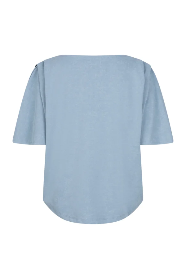 Ruby Tuesday - Cezanne v-neck jersey top - Sea Blue