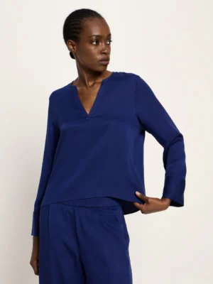 Lanius - Blouse van TENCEL - Purple Blue