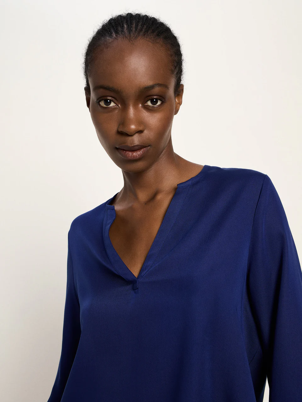 Lanius - Blouse van TENCEL - Purple Blue