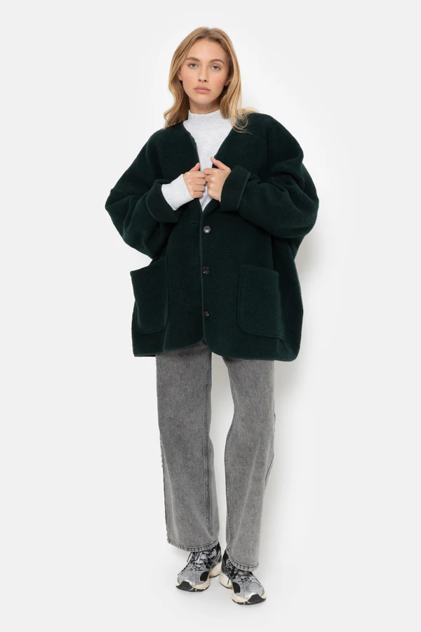 Âme Antwerp - Hannah Wooly Jacket - Dark Green