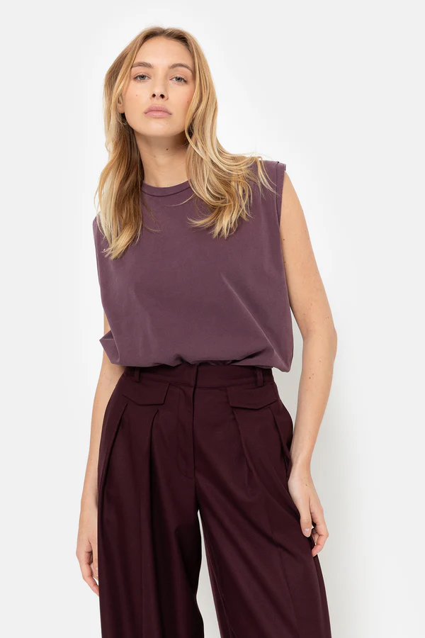 Âme Antwerp - Michel Wide Pleated Trousers - Plum