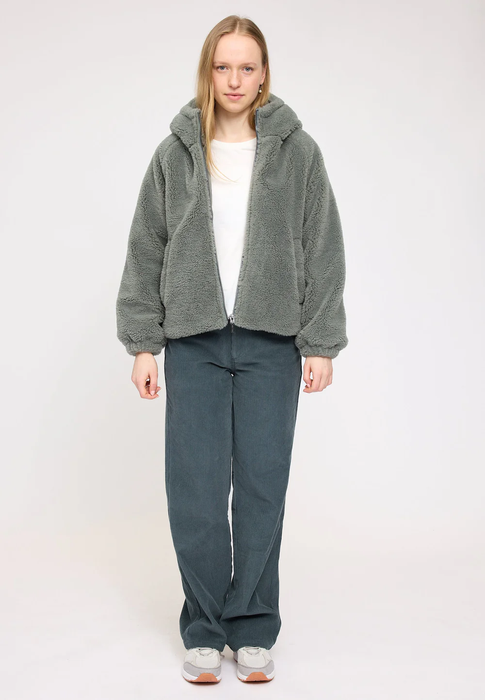 Mazine - Faux-Fur Hooded Jacket - Light Bottle