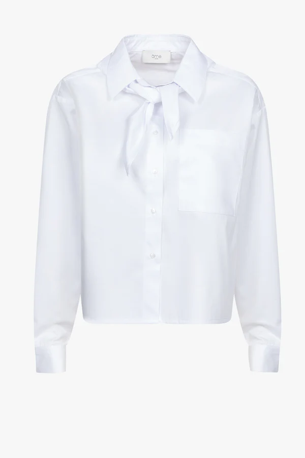 Âme Antwerp - Nobody Shirt met afneembare sjaal - White