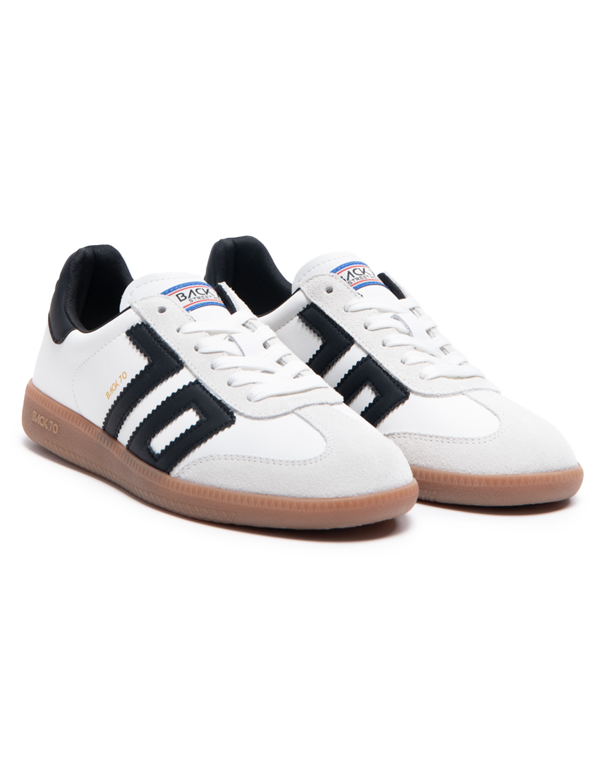 Back 70 - CLOUD White Black Leather