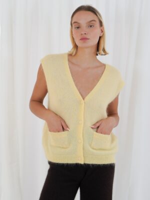 TWNS the label - Castlerock Sleeveless vest - Butter yellow