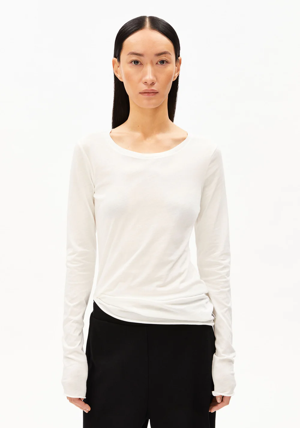 Armed Angels - T-shirt lange mouw Einiaara - Off White