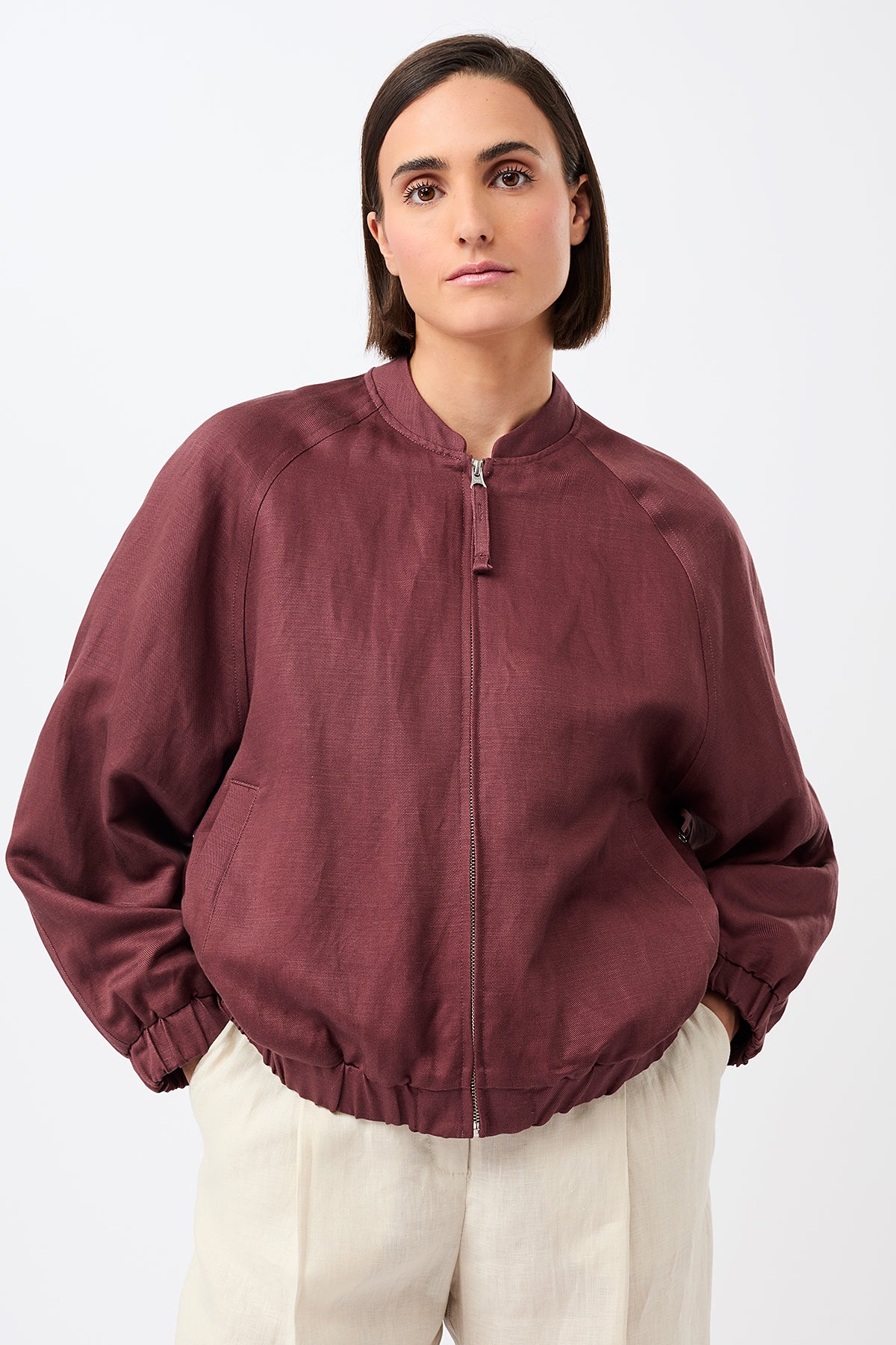 LangerChen - Tencel Bomber Jack Noora - Rubywood