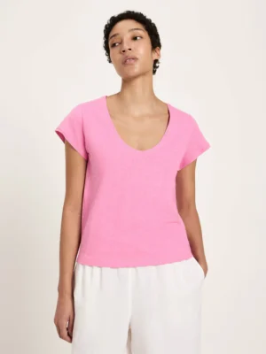 Lanius - T-Shirt van Hennep en Katoen - Bright Orchid