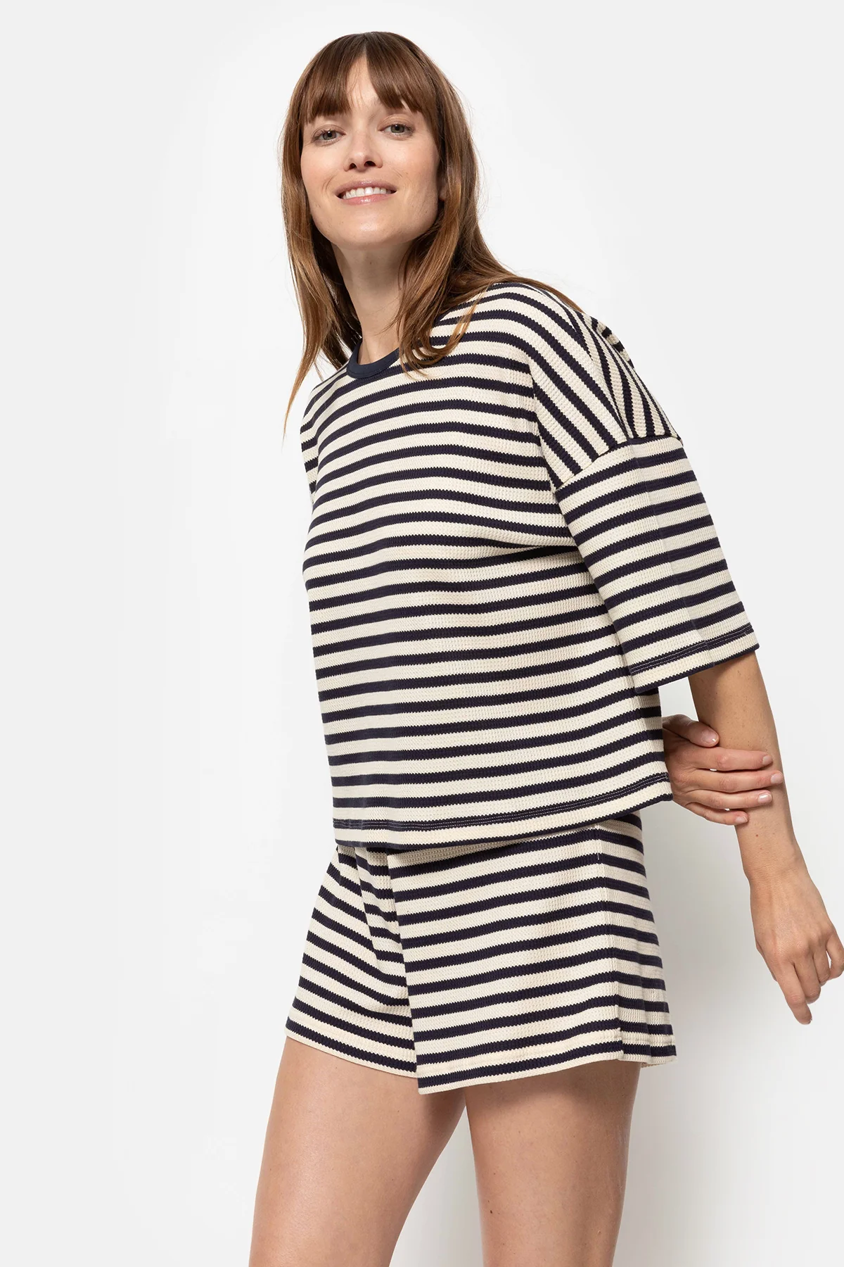 Âme Antwerp - Klaxon T-Shirt - Blue/Ecru