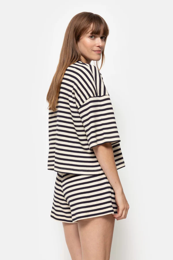 Âme Antwerp - Nash Korte Broek - Blue/Ecru