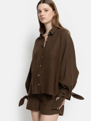 Âme Antwerp - Nugget Linnen Blouse - Brown