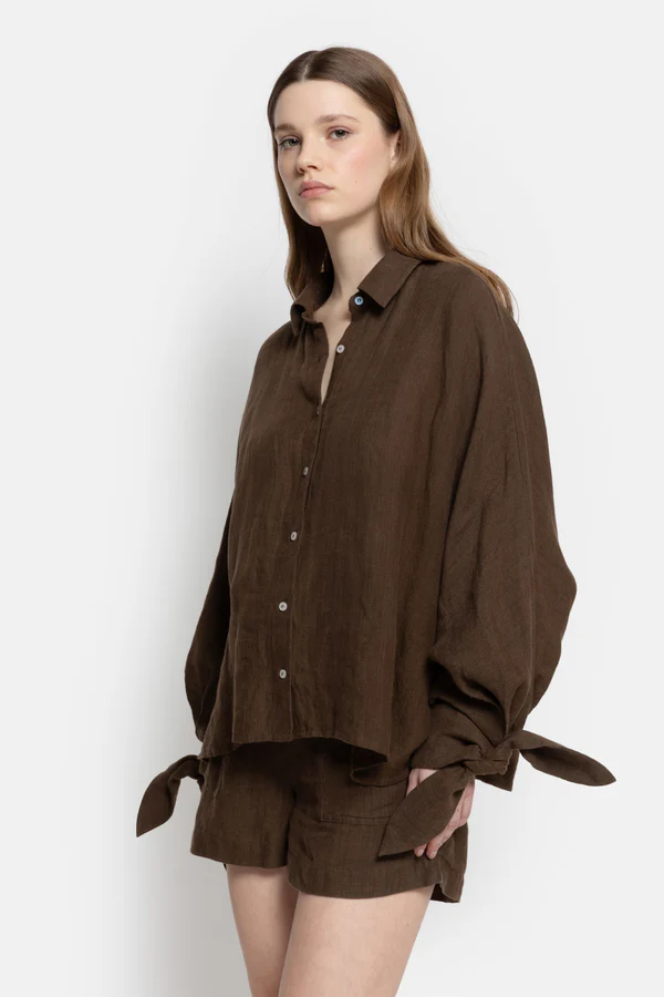 Âme Antwerp - Nugget Linnen Blouse - Brown