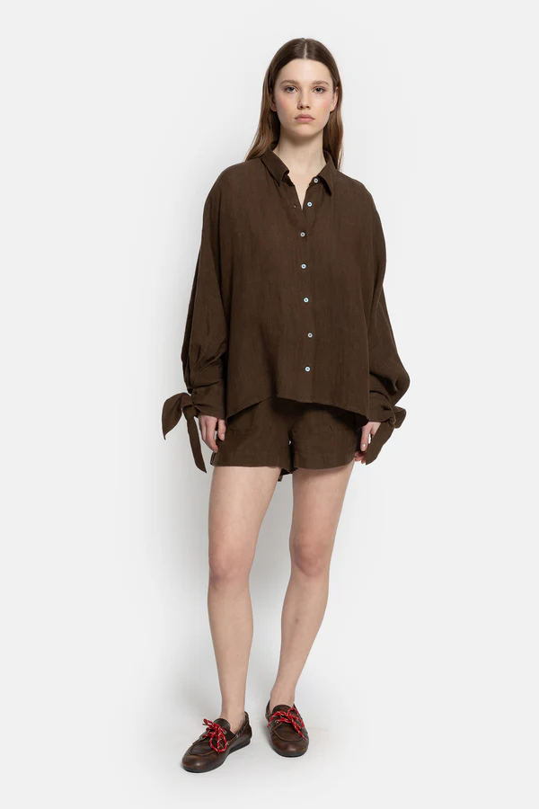 Âme Antwerp - Nugget Linnen Blouse - Brown