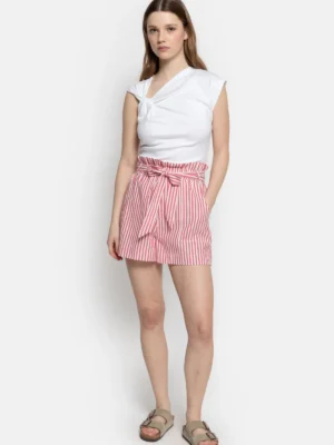 Âme Antwerp - Nurcia T-Shirt met Knoop - White