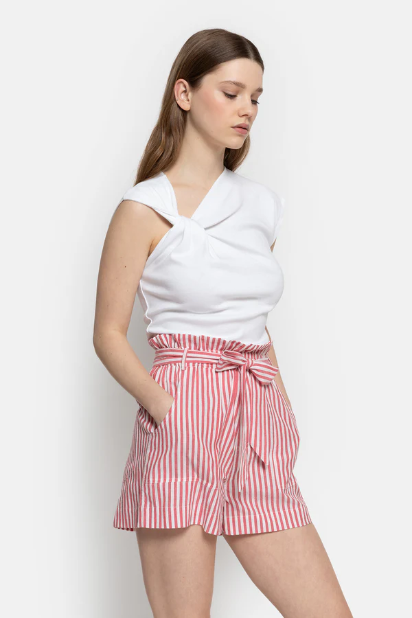 Âme Antwerp - Nurcia T-Shirt met Knoop - White